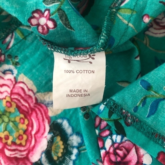 FIGWOOD Botanical Chinoiserie Bird Print Tank Top Medium Large - Picture 7 of 8
